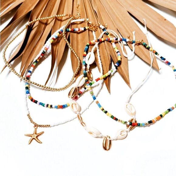 Boho beaded necklace set N421 - Picture 2 of 4